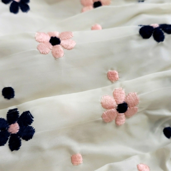 Vintage 50s Half Slip Embroiidered Flowers. Acetate GUC See Pics - Picture 13 of 15